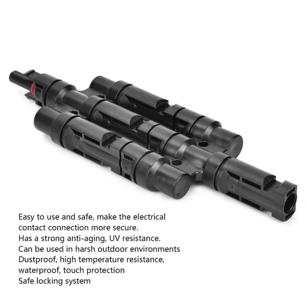 【NX】2 stk 4-veis solcellekabeladapter 1 til 3 T-type solcellepanelkabeladapter