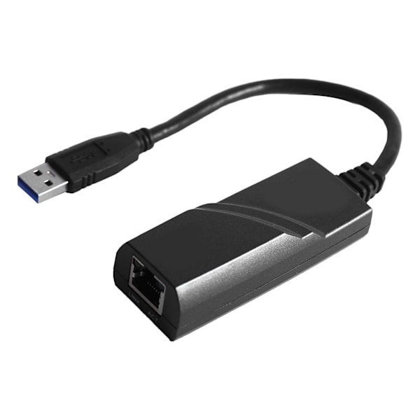USB3.0 Gigabit Ethernet -sovitin 10/100/1000 Mbps Plug and Play USB RJ45 -sovitin Windowsille ja Linuxille Musta