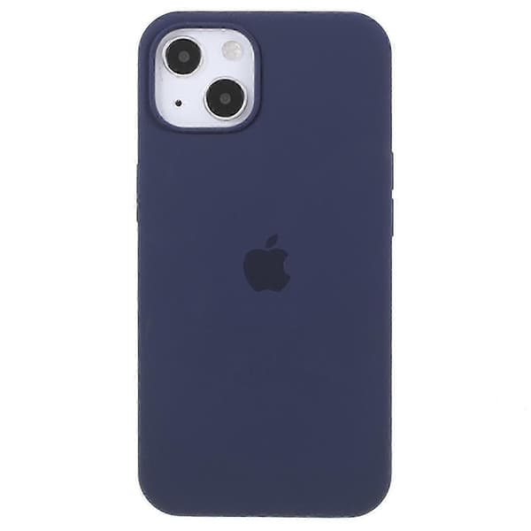 Kompatibel med iPhone 14 Silkeslen Solid Silikonfodral med Fiberfoder Anti-Fingeravtryck Stötsäkert Skal -ZY_Gift Kompatibel med G Style A