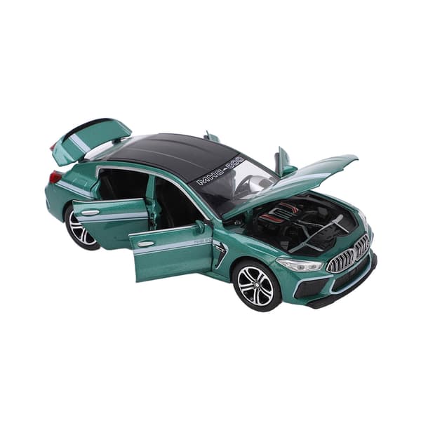 【NX】1/32 Alloy Diecast Modelbiler Træk tilbage Legetøjskøretøjer Bilmodel med lyd og lys til børn Grøn