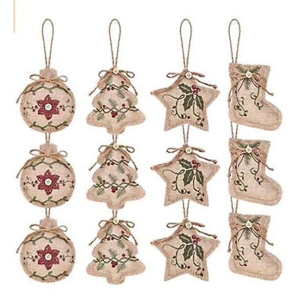 julesække træ ornamenter hængende dekorationer julestrømpe træ kugleformet dekoration til julefest