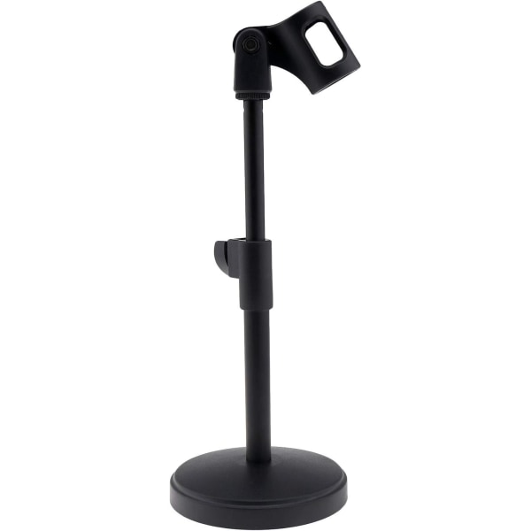 Bärbart höjdjusterbart mikrofonställ för mikrofonstativ Stabilt runt bordsställ med klämmöten