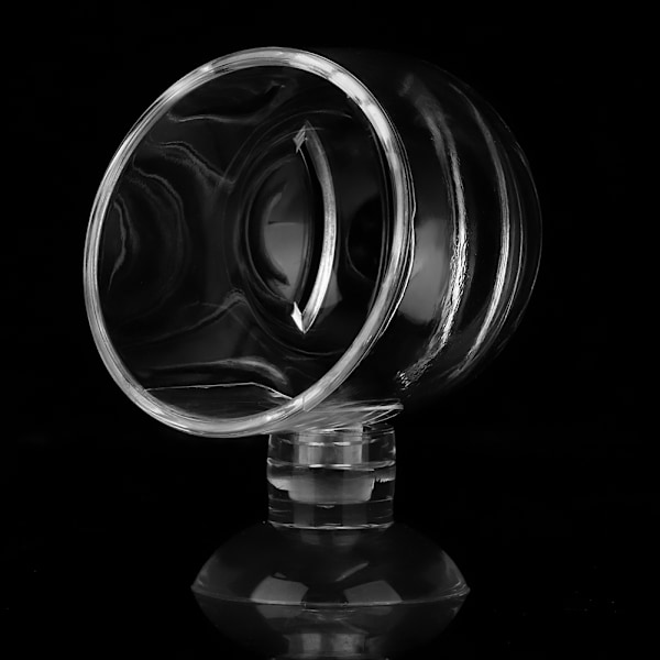 Transparent Akvarium Rød Orm Foder Sugkop Fisk Foderkop Beholder Akryl Crack Cup