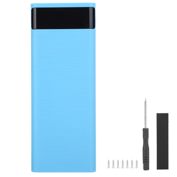 Hurtigopladningsversion 8x18650 Power Bank Case USB DIY Kit Shell Batteriholder Opladningsboks Blå