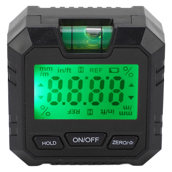 Digital Level Box Angle Finder Träbearbetning elektronisk gradskiva med horisontell Bubble Black