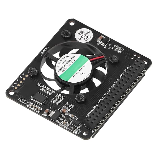Kylfläktmodul med strömbrytare Justerbar hastighet för Raspberry Pi 4B 3B+/3B
