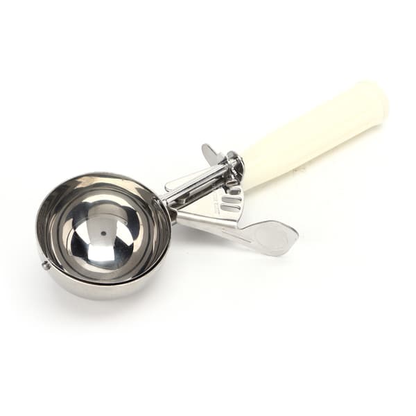 Iskrem Scoop Digger Multifunksjonell Iskrem Skje i Rustfritt Stål Kjøkkenutstyr 6,7 cm Diameter Beige Håndtak