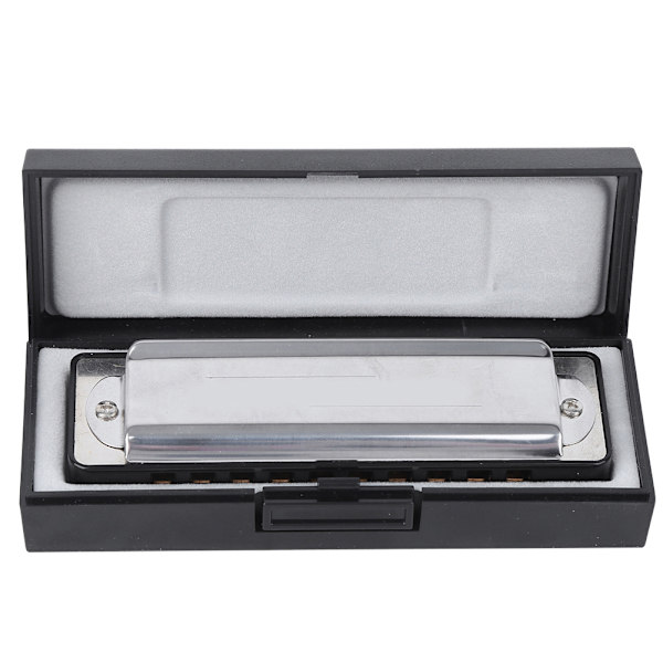 Blues Harmonika 10-huls Mundharmonika Eb Key ABS Resin Kam Nybegyndergaver Professionel (Sort)
