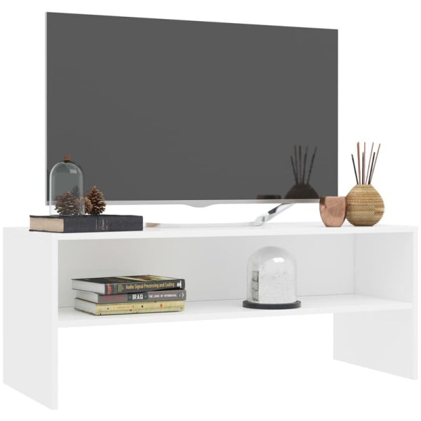 Valkoinen TV-kaappi 100 x 40 x 40 cm lastulevy