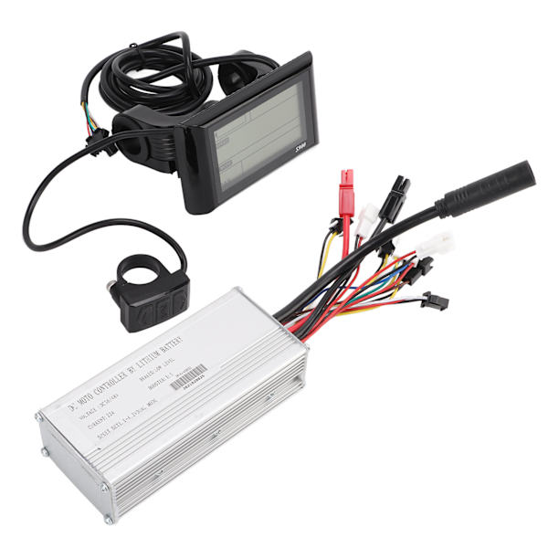 Elcykel-konverteringssæt Kontrolskærm Tommelgas Power Pedal Assist Sensor Kit til 36V 48V 500W motor