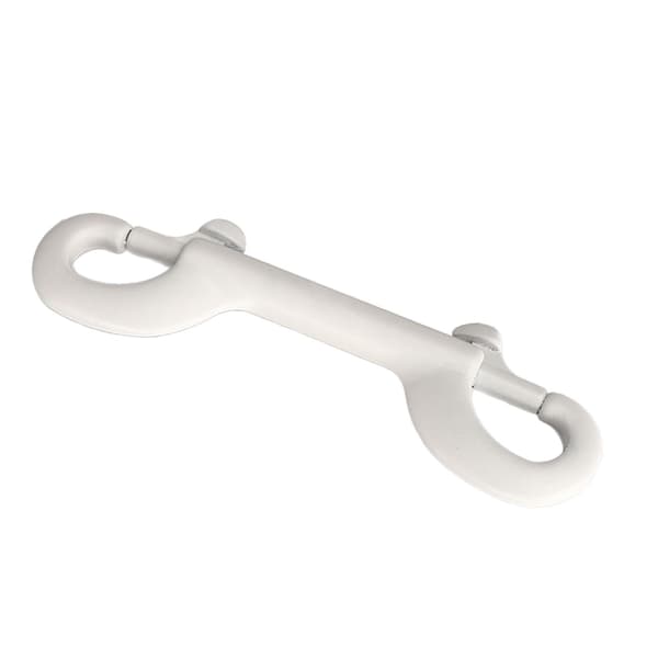 100 MM dobbeltendet Snap Dykkerkrog Quick Release 316 Rustfrit stål Dobbeltendet Snap Krog Kompatibel med Dykning BCD Hvid
