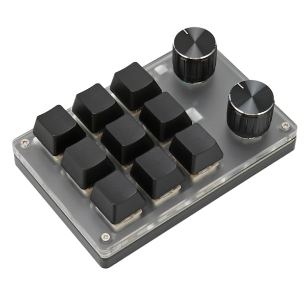 Mini Tastatur med Knapper Design Rød Switch Dobbelt Tilstand Plug and Play Mekanisk Programmerbar Tastatur til Gaming Kontor Media 9 Taster med 2 Knapper