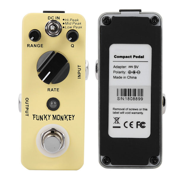 MOOER Funky Monkey Wah-effektpedal med True Bypass-gitarreffektortilbehør
