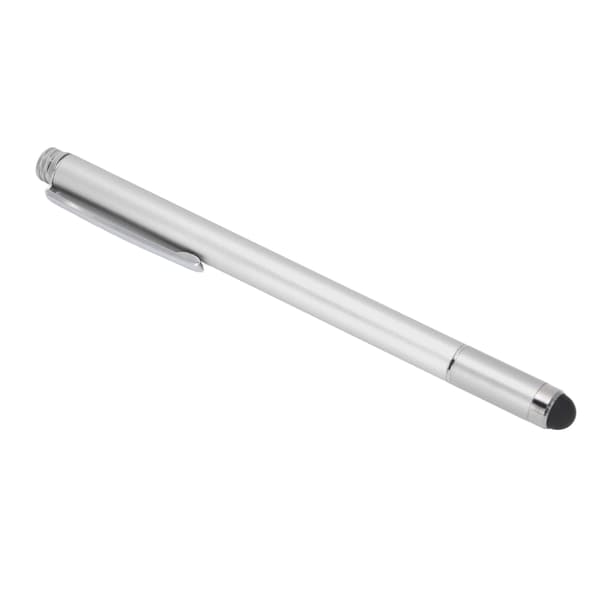 Stylus Pen med 2 Funktioner Praktisk Kompakt Bærbar Touch Pen til IOS Tablet til Kindle til iPhone Sølv