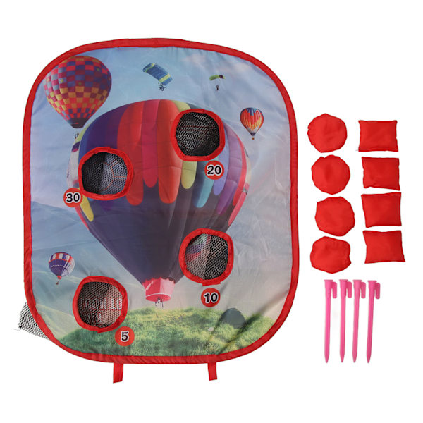 Bönpåse-kastspel Leksak Bärbar Vikbar 4 Hål Cornhole Bounce Bönpåse-kast Utomhusspelset för Barn