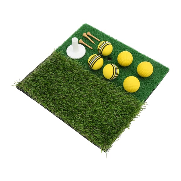 Hitting Mat Dobbelt Græs Mini Golf Træningsøvelsespuder Launch Zone Hitting Turf Mat