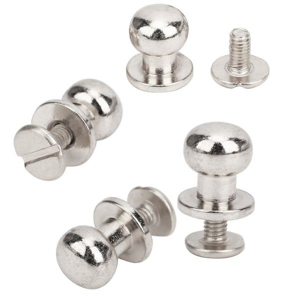 20ST 9 x 8 mm gør-det-selv kobbernitter med rundt hoved Nippel Nagelpose Sko Tilbehør til læder Sølv 9 x 8 mm
