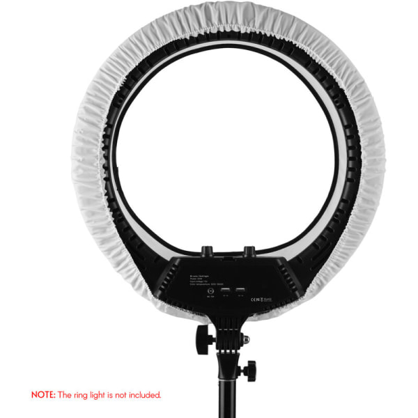 14 tuuman rengasvalon diffuusorikangas live-meikkituotteen videokuvaukseen, malli: valkoinen