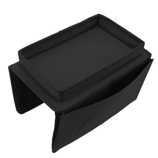 Sofa Bakke Armlæn Opbevaringsholder Bord 600D Oxford stof sidelommer til sofa Sort