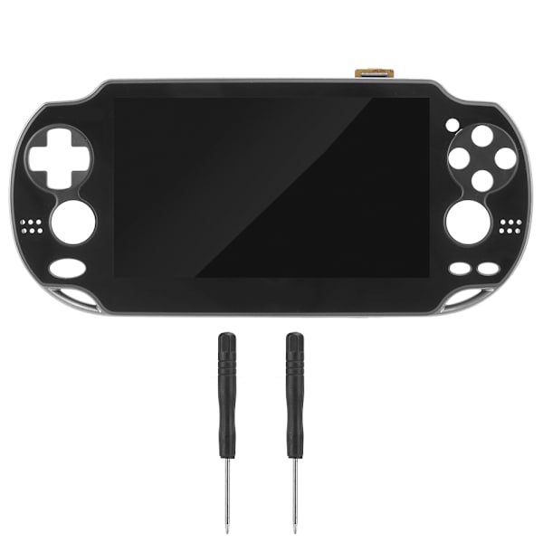 För PS Vita1000 LCD Byt skärm Digitalisering Komplett montering med ram skruvmejsel svart För PS Vita1000 skärm
