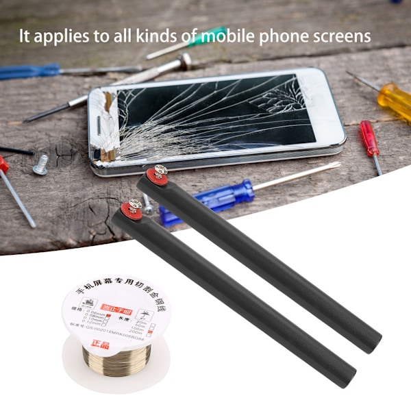 100M molybdeeniviiraa leikkauslinja kahvalla iPhone LCD-näytön erottimelle (0,06mm*100m)
