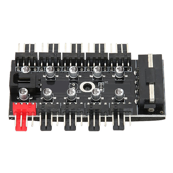 PC Chassi Fläkt Hub Dator Tempreture Regulator 4pin CPU Kylning Hub för datorfodral Med PWM Cable4D Interface