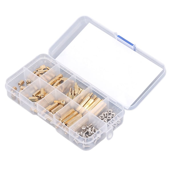 120 stk M3 Standoff Kit Messing Standard Sekskantmutter Standoff Kit for Bilelektronikk