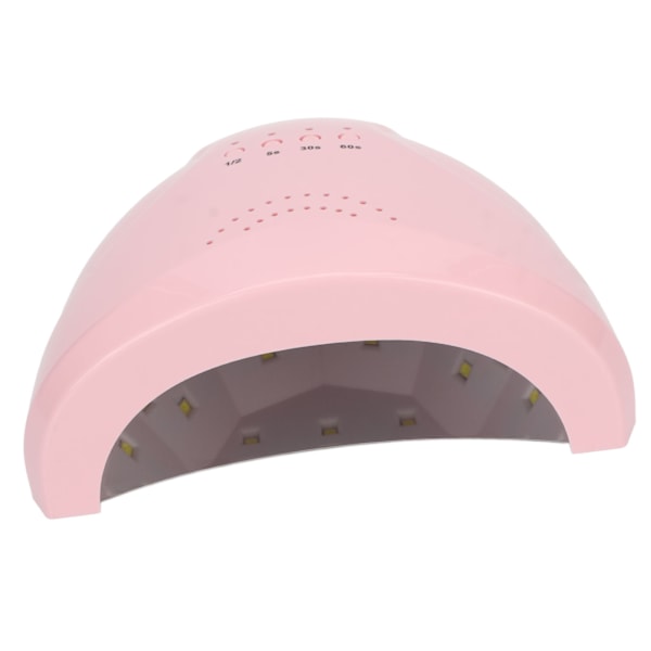 UV LED Neglelakk Lampe Intelligent Infrarød Sensor Berøringsskjerm Rosa UV Lampe Negletørker 100‑240V EU Plugg