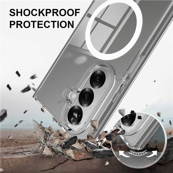 Compatible with Samsung Z Fold7 Transparent TPU Case - Transparent Transparent transparent