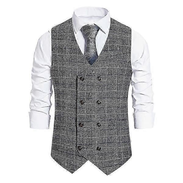 Herredragtvest i britisk stil med premiumternet look og slank pasform GREY S