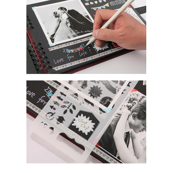 Scrap Book Leikekirja valokuva-albumi 12 x 9 tuumaa Muistikirjat Vieraskirjat Tee itse lahja Leikekirjasarjat White