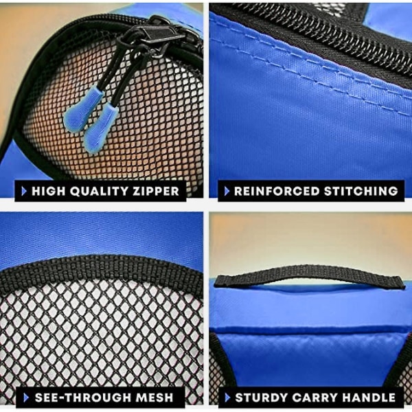 Fashion Simple Travel Opbevaringstaske Tredelt sæt Let at bære Tøj Opbevaringspose blue