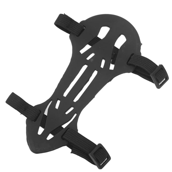 Gummi bågskytte armskydd Justerbar Säker Andas Elastisk Recurve bågarmsskydd för sommar Svart