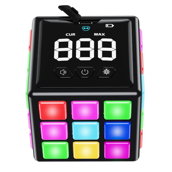 Rechargeable handheld game console Improves brain capacity and memory; stylish children's toy (black). Black