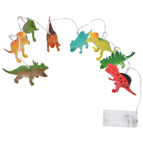 8 LED Dinosaur String Lights Batteridrivna String Lights Barn sovrum Tecknad Dekorativ lampa för jul födelsedag