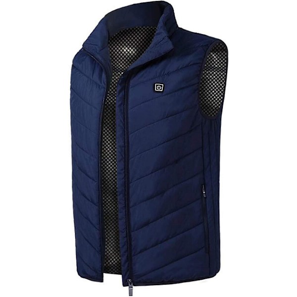 Oppvarmet Slim Fit Vest for Utendørs Hiking - Vintervarme for Menn og Kvinner - XX-Large Navy