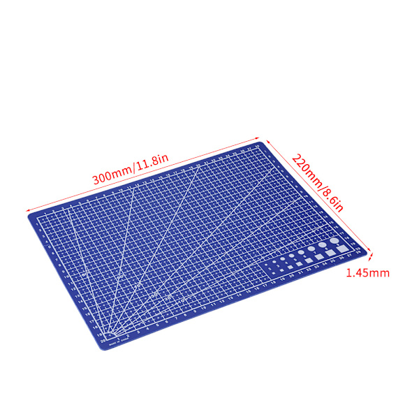 A4 Quiltning Grid Lines Skæremåtte Board Håndværksværktøj Kontorpapirtilbehør