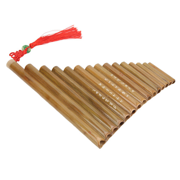 Panfløyte 15 Rør G-Tone Tradisjonelt Kinesisk Musikinstrument Panpipes Treblåseinstrument Venstre Hånd