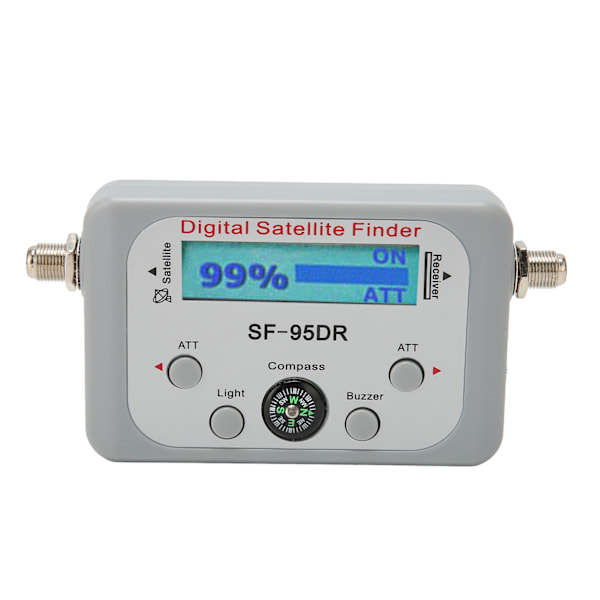 Digital Satellitfinder 950 til 2150MHz med ATT-Summerfunktion, Satellitsignalmåler med Kompas til DirecTV