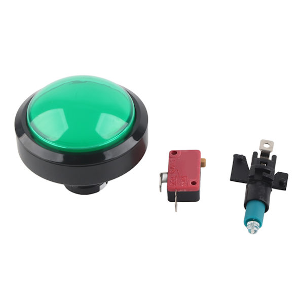 60 mm stor konvex knapp 2-fotsomkopplarknapp med LED-ljus för Crane Machine Game Console Röd