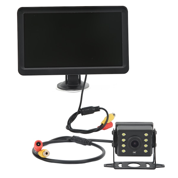 7-tums bakre bildskärm 8 lampor Camera Kit IP66 Vattentät Night Vision Universal för Van Truck RV SUV