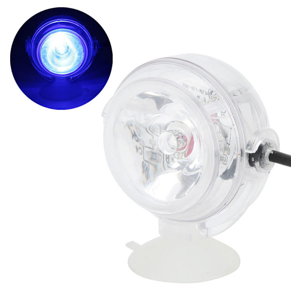 LED Akvarium Nedsænkelig Spotlys Fiskekum Undervands Amfibie Belysningslampe EU-stik 100-240V (Spotlys Blå)