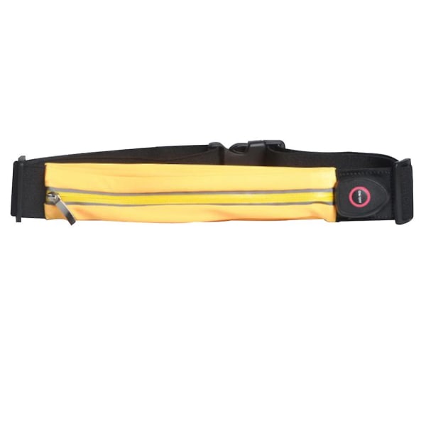 Led heijastava juoksulaukku ladattavalla USB valolla, heijastavat juoksuvarusteet miehille, naisille yellow