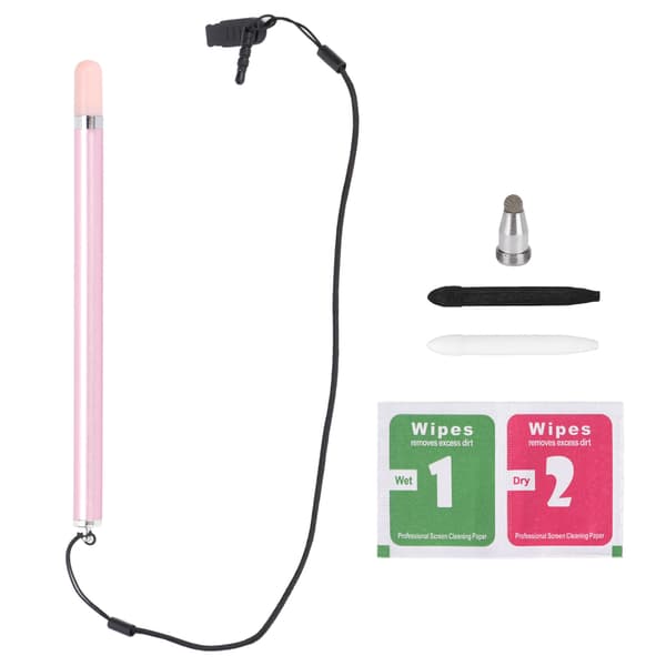 Kapacitiv pekstift med hög känslighet, bärbar, universell, för digitala mobiler, surfplattor, pekstift, rosa