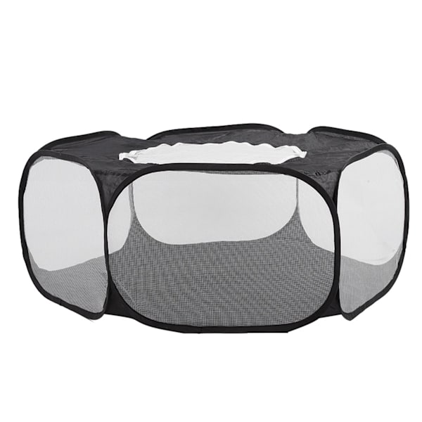 Bärbar små husdjur Lekhage Transparent Valp Katt Kaninbur Tält för OutdoorBlack