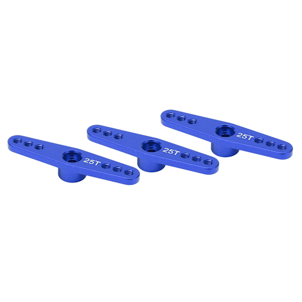 3st 25T aluminiumlegering RC servoarmshorn lång typ för 1/10 fjärrkontroll biluppgradering del blå
