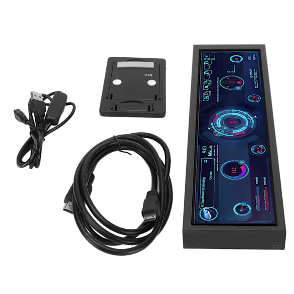 8,8 tommers IPS-skjerm 1920x480 CPU GPU SSD Data Temperatur Monitor Chassis Sub Screen for Windows