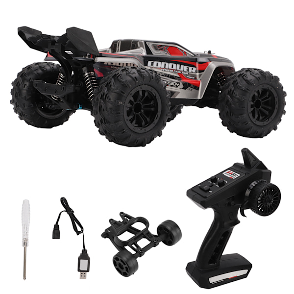 SCY‑16102 1/16 fuldskala 2,4G 4WD 38km/t RC bilmodel med LED-lys RC Crawler Off Road Truck Legetøj Rød