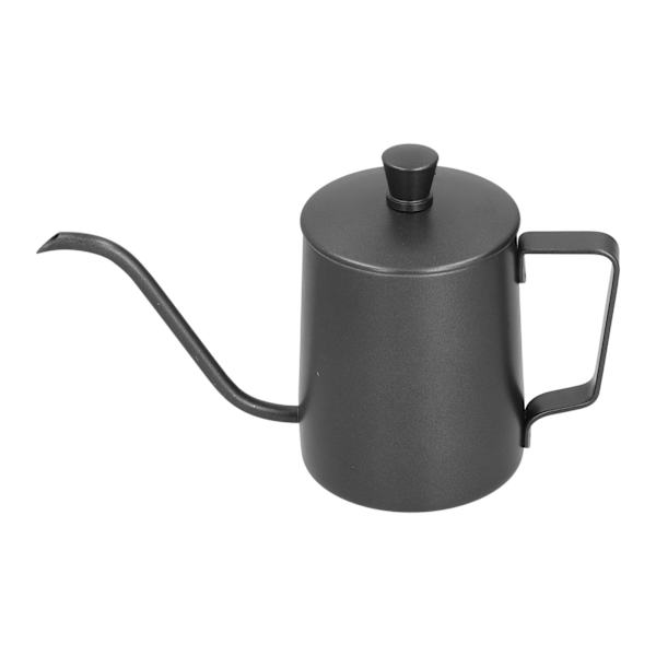 350 ml PTFE-kaffekokare med lock 304 rostfritt stål hälla över kaffekanna för hemmakontor Svart