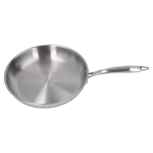 Stegepande i rustfrit stål, tykt 304 rustfrit stål, uden belægning, 3-lags stegepande i rustfrit stål til omelet, 11,02 tommer